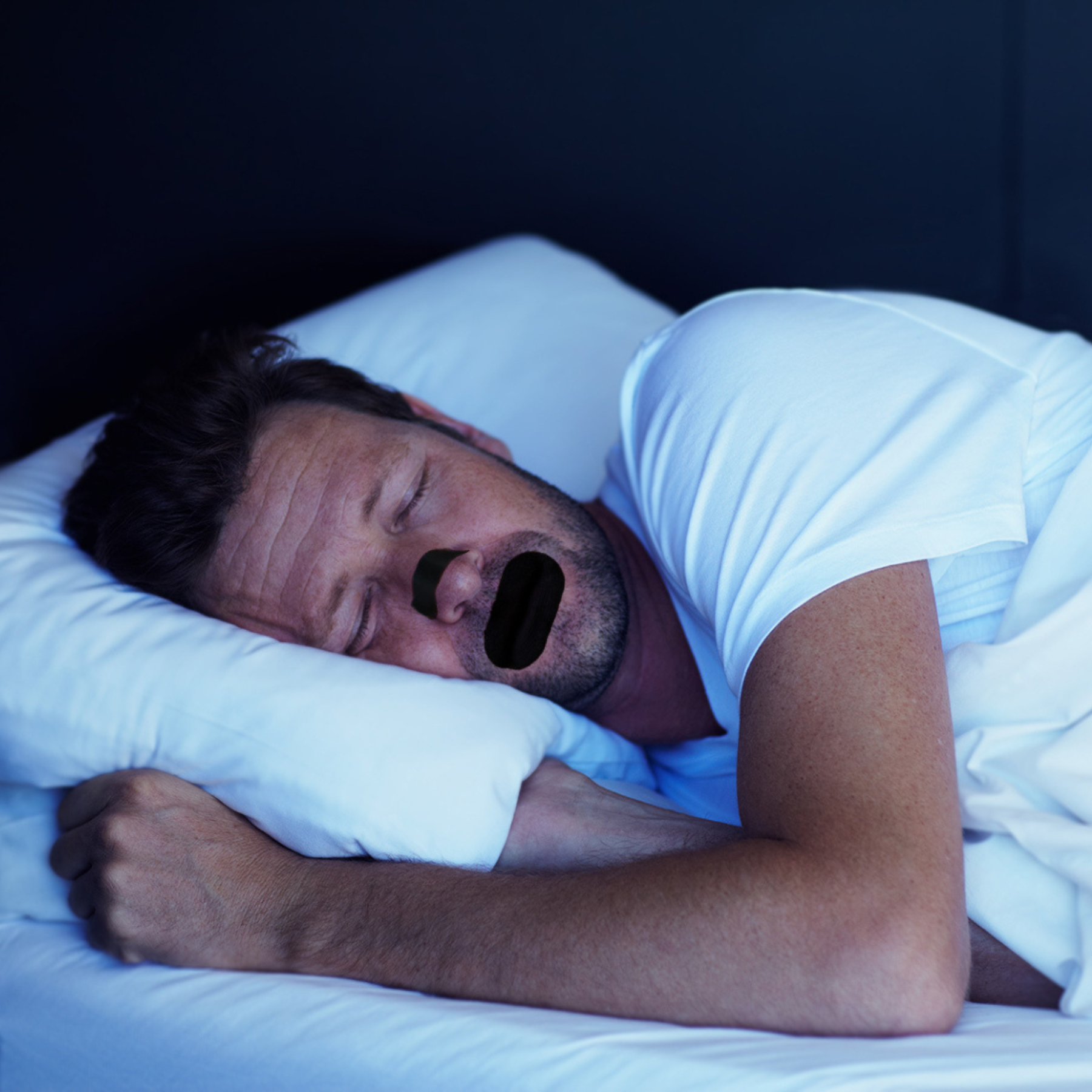 Nasal Strip + Mouth tape.